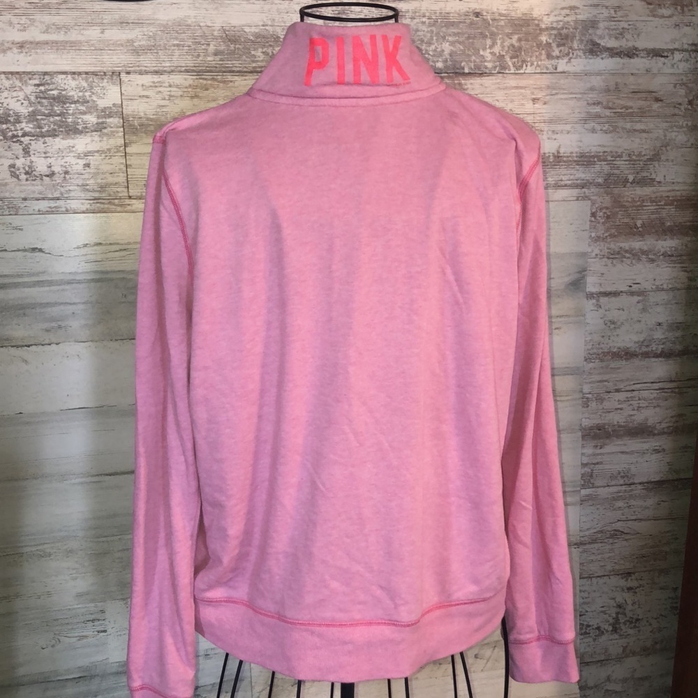 Victoria’s Secret PINK quarter zip sweatshirt pink in color size large sweatshir - Picture 8 of 8